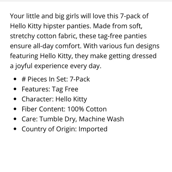 Hello kitty slippers size 13/1 and briefs size 8 - Picture 10 of 10